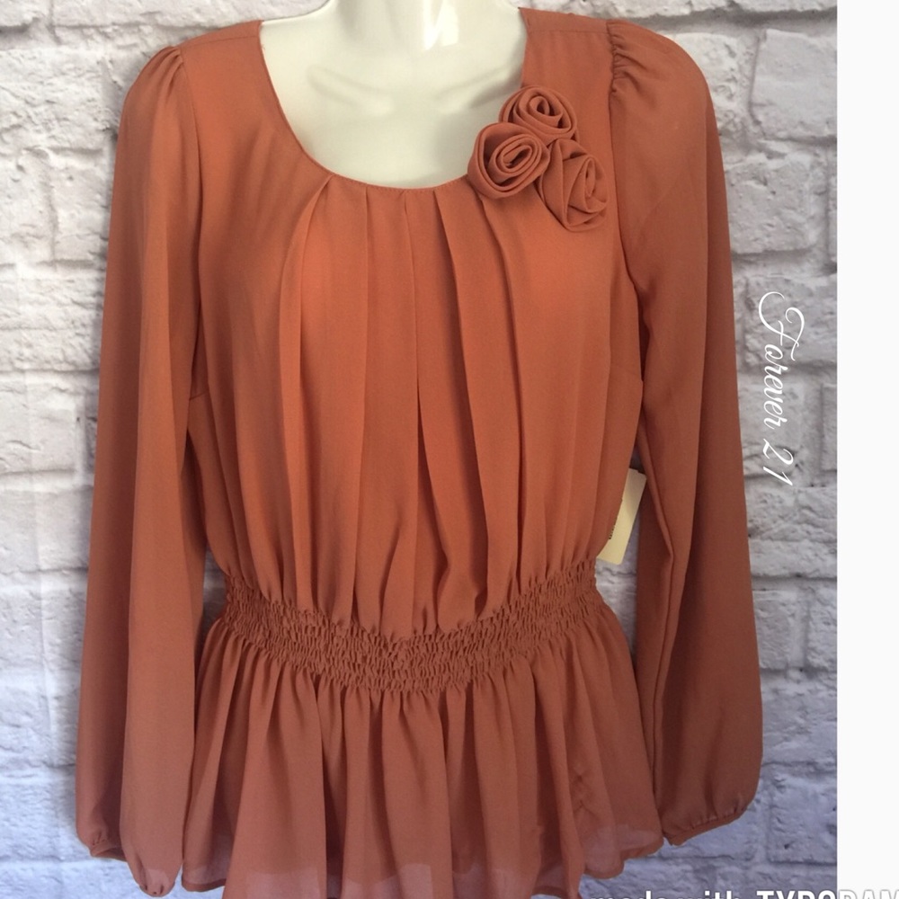 BRAND NEW woven long sleeve blouse
